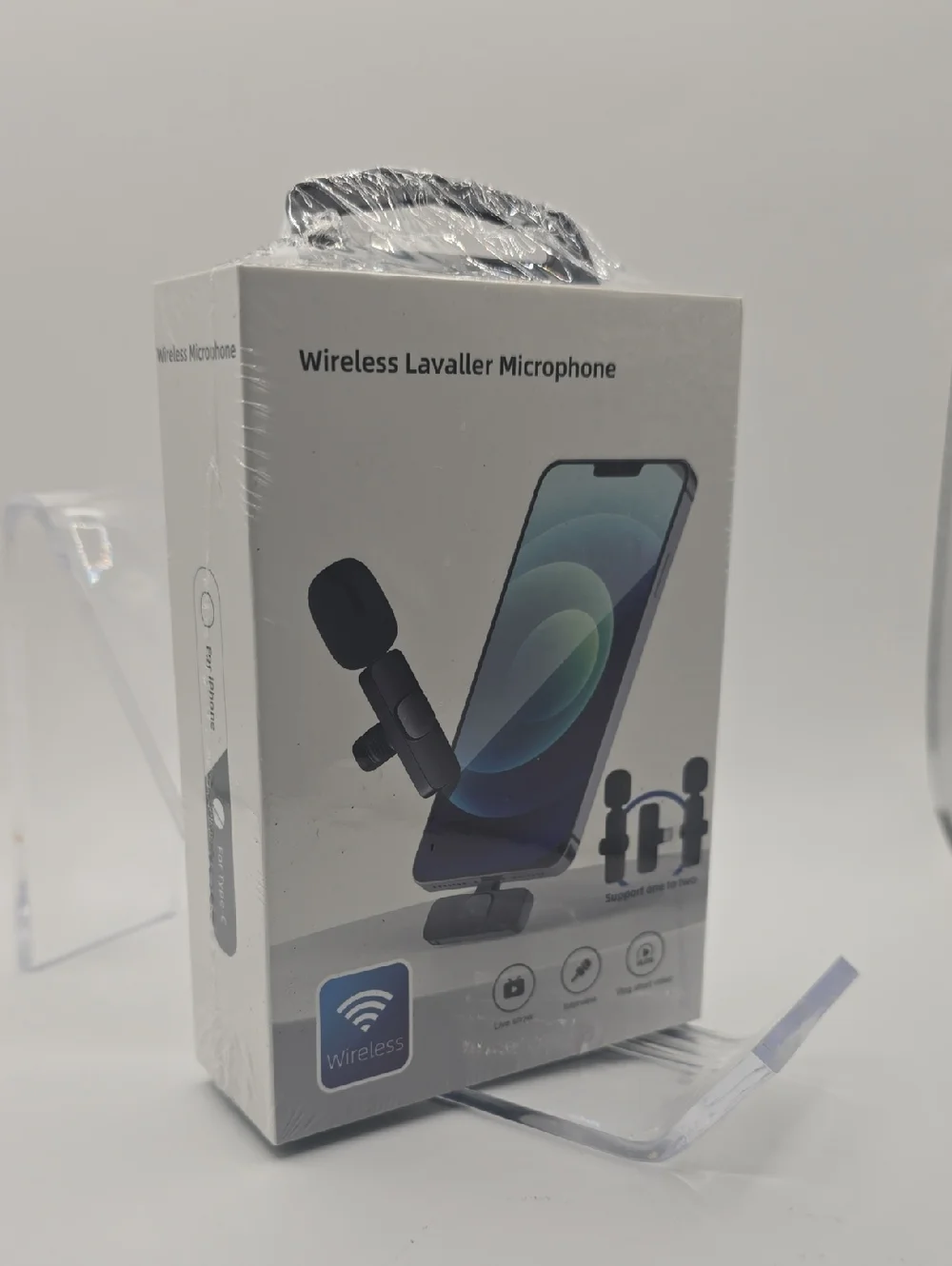 Wireless Lavalier Microphone Clip-On - Black USB-C